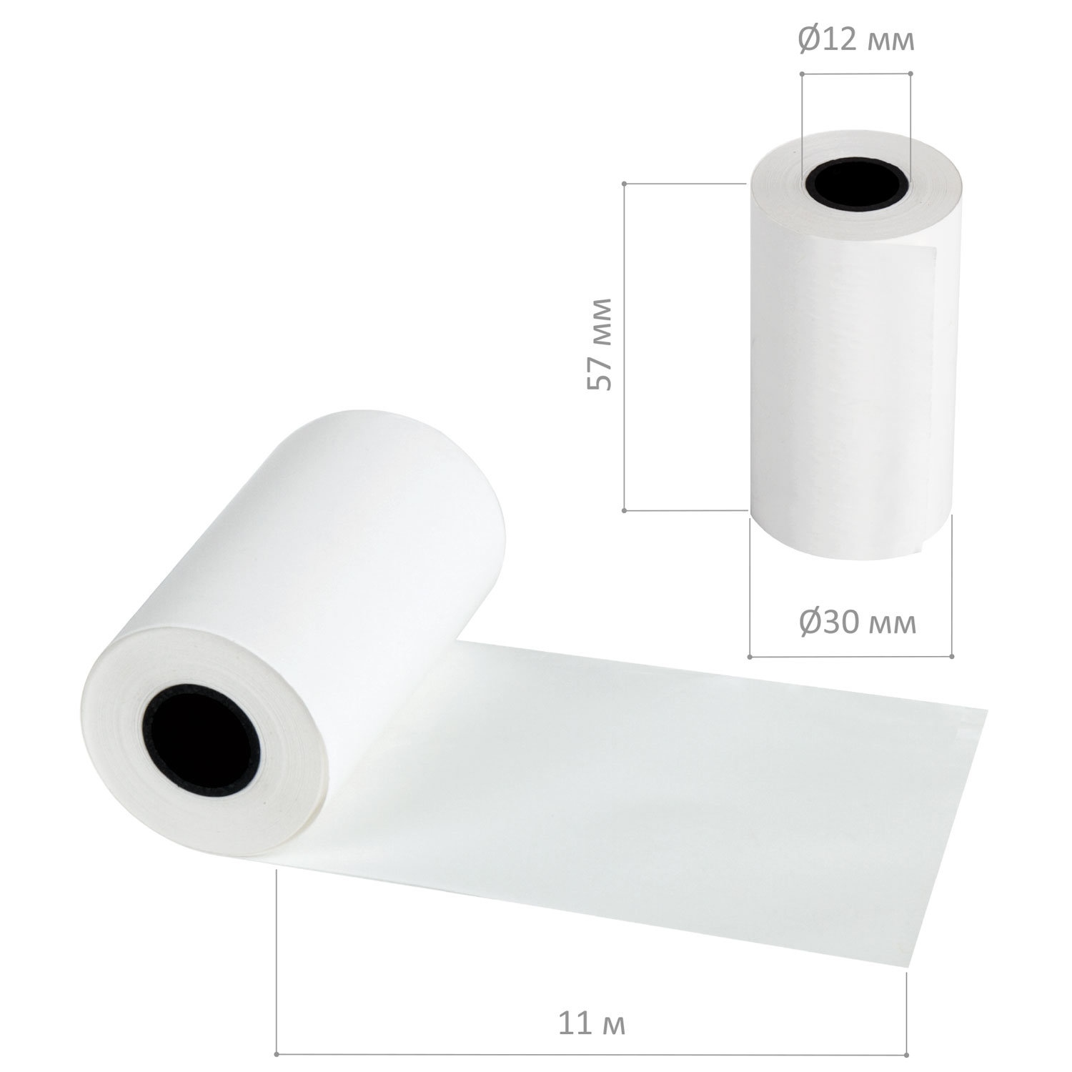 картинка Чековая лента, 57мм*12мм*11м, 16 рул., BRAUBERG, 111275 от магазина Альфанит в Кунгуре