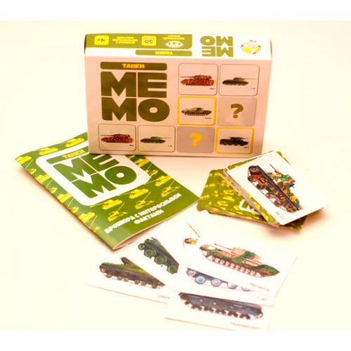 картинка МЕМО, 50 карточек, "Танки", Нескучные игры, 03630 от магазина Альфанит в Кунгуре