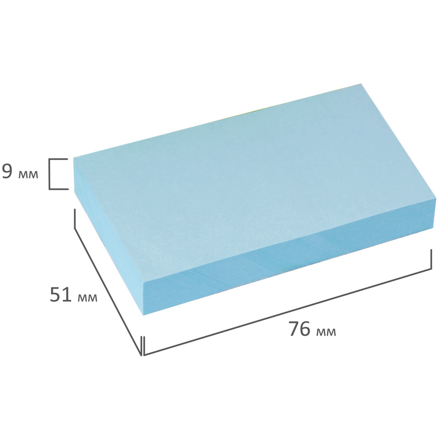 картинка Бумага для заметок с клеевым краем, 5,1*7,6 см, 100 л, голубой, BRAUBERG, 122692 от магазина Альфанит в Кунгуре