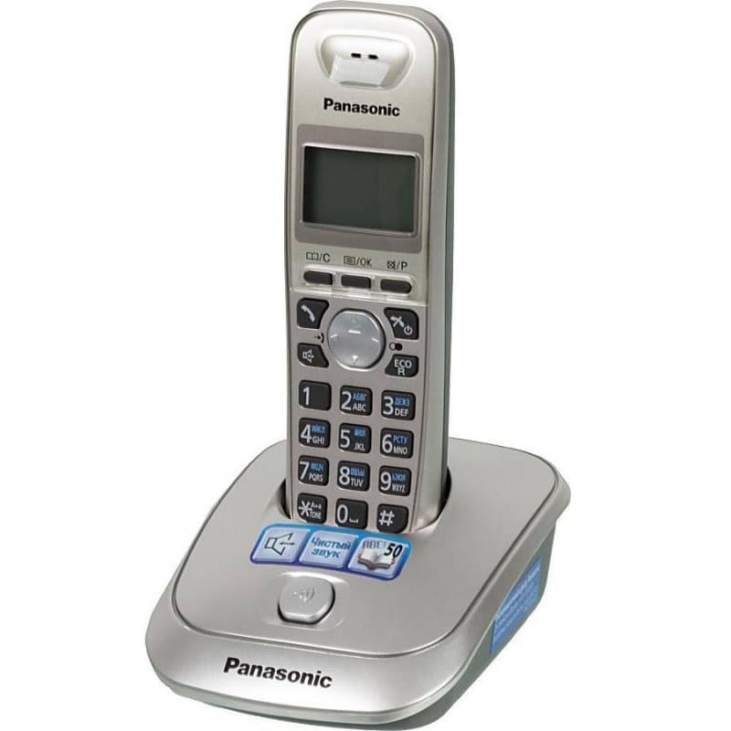 картинка Радиотелефон DECT Panasonic KX-TG2511RUN платиновый от магазина Альфанит в Кунгуре