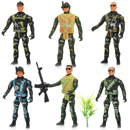 картинка Набор солдатиков, 17*23 см, с оружием, с аксессуарами, в пакете, 465 от магазина Альфанит в Кунгуре