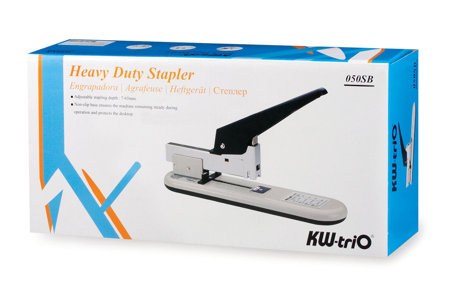 картинка Степлер № 23, на 100 л, серый/черный, мощный, KW-trio, 50-SB от магазина Альфанит в Кунгуре