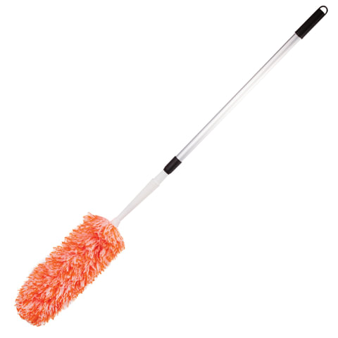 картинка Сметка-метелка, 160 см, для смахивания пыли, стальная ручка, оранжевая, LAIMA, 603619 от магазина Альфанит в Кунгуре