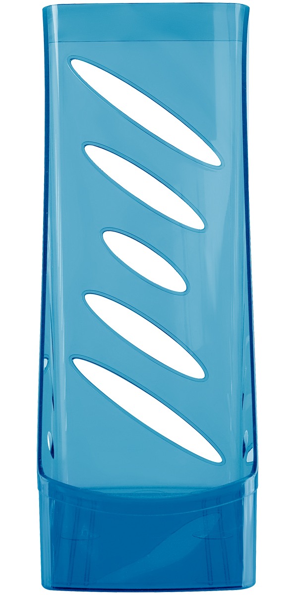картинка Лоток для бумаг вертикальный 1 отдел, 260*245*110 мм, пластик, голубой тонированный, "Тропик", СТАММ, ЛТВ-31249 от магазина Альфанит в Кунгуре