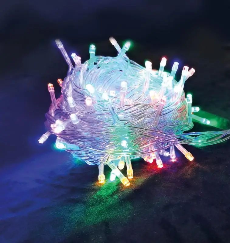 картинка Гирлянда нить, 6,5 м, 8 режимов, мультицвет, 100LED, Космос, KOC_GIR100LED_RGB_7m от магазина Альфанит в Кунгуре