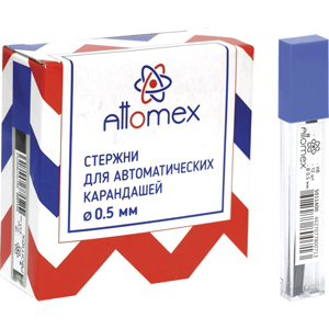 картинка Грифели для механического карандаша, 0,5 мм, 12 шт, НВ, Attomex, 5011400 от магазина Альфанит в Кунгуре