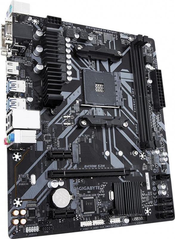 картинка Системная плата Gigabyte AM4 B450 S2H, micro-ATX DDR4 от магазина Альфанит в Кунгуре
