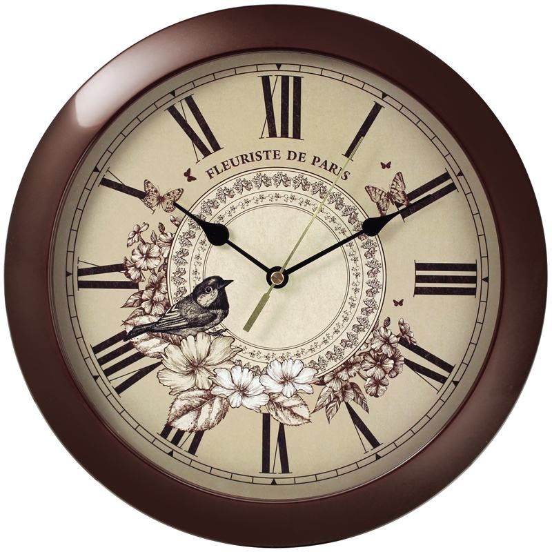 картинка Часы настенные 29*29*3,5 см, бордо, плавный ход, круглые, Troyka, 11134177 от магазина Альфанит в Кунгуре