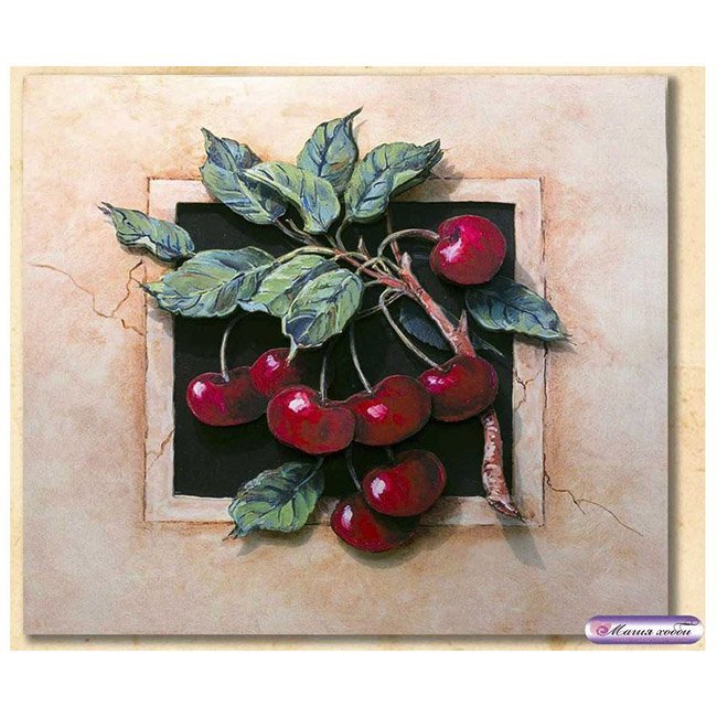 картинка Папертоль 20*20 см, "Спелые вишни", Магия хобби, РТ150030 от магазина Альфанит в Кунгуре