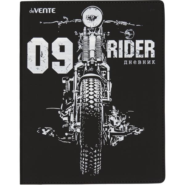 картинка Дневник 1-11кл., кожзам, твердая обложка, "Moto Rider", deVente, 2020080 от магазина Альфанит в Кунгуре