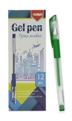 картинка Ручка гелевая, 0,5 мм, зеленая, корп. прозрачный, грип, "CI-17", Intelligent, 319075 от магазина Альфанит в Кунгуре