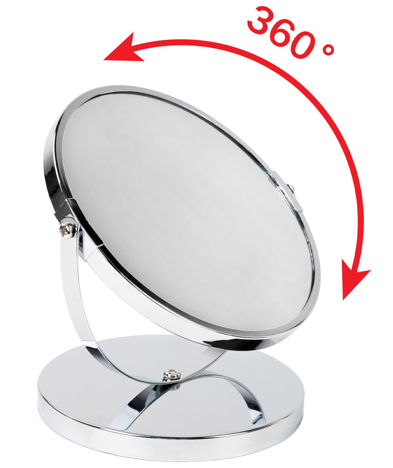 картинка Зеркало настольное, 17 см, двустороннее, увеличительное, BRABIX, 607422 от магазина Альфанит в Кунгуре