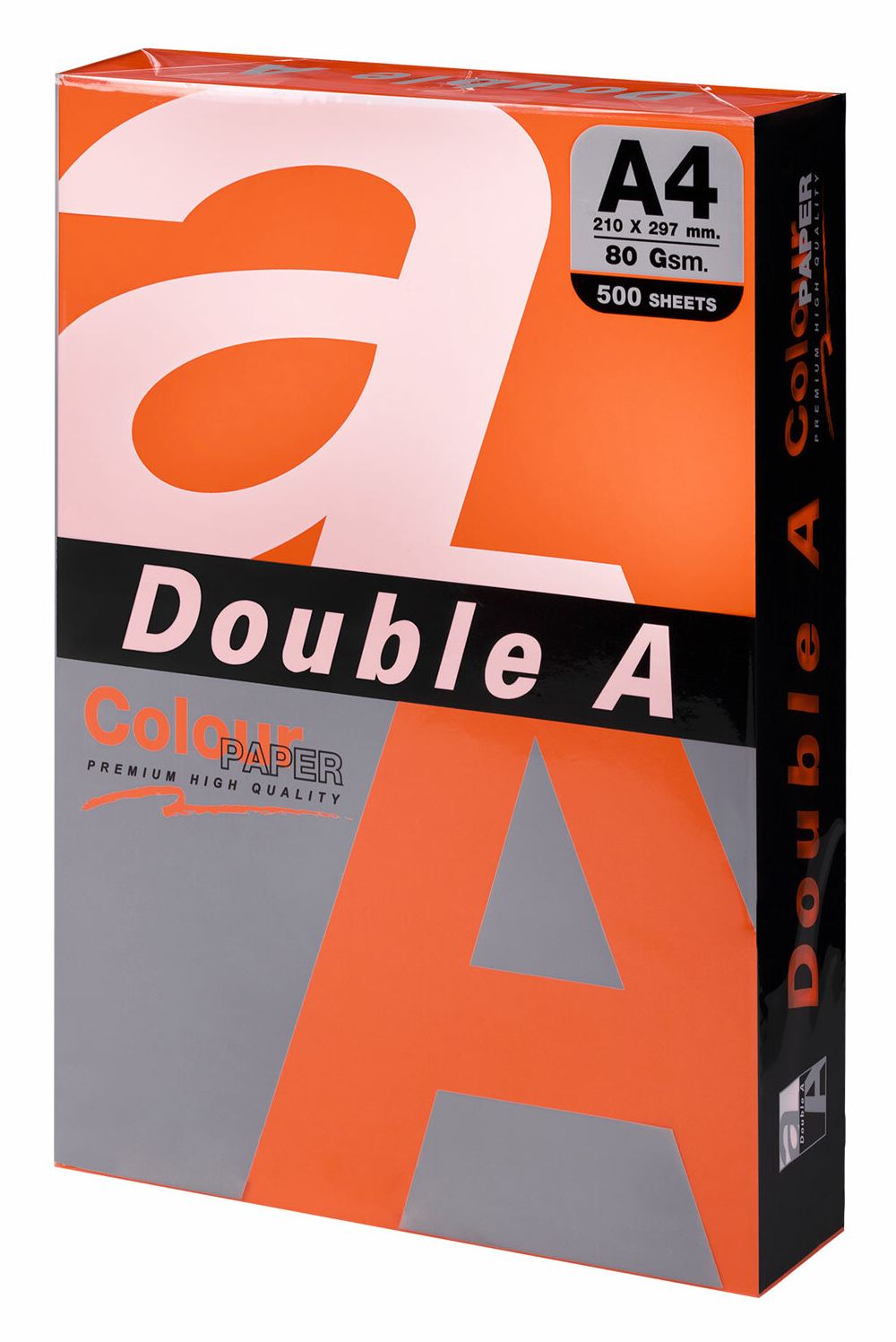 картинка Бумага офисная цветная, А4, 500 л, 1 цв, 80 г/м2, оранжевый интенсив, Double A, 115123 от магазина Альфанит в Кунгуре
