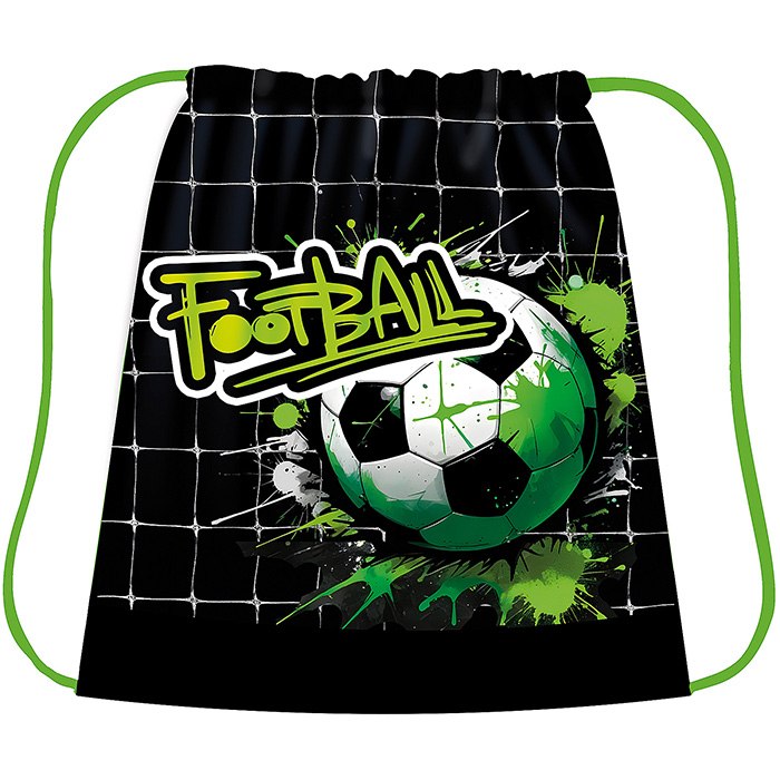 картинка Мешок для обуви, 1 отдел, 49*41 см, "Green Football", Пчелка, СДС-53 от магазина Альфанит в Кунгуре
