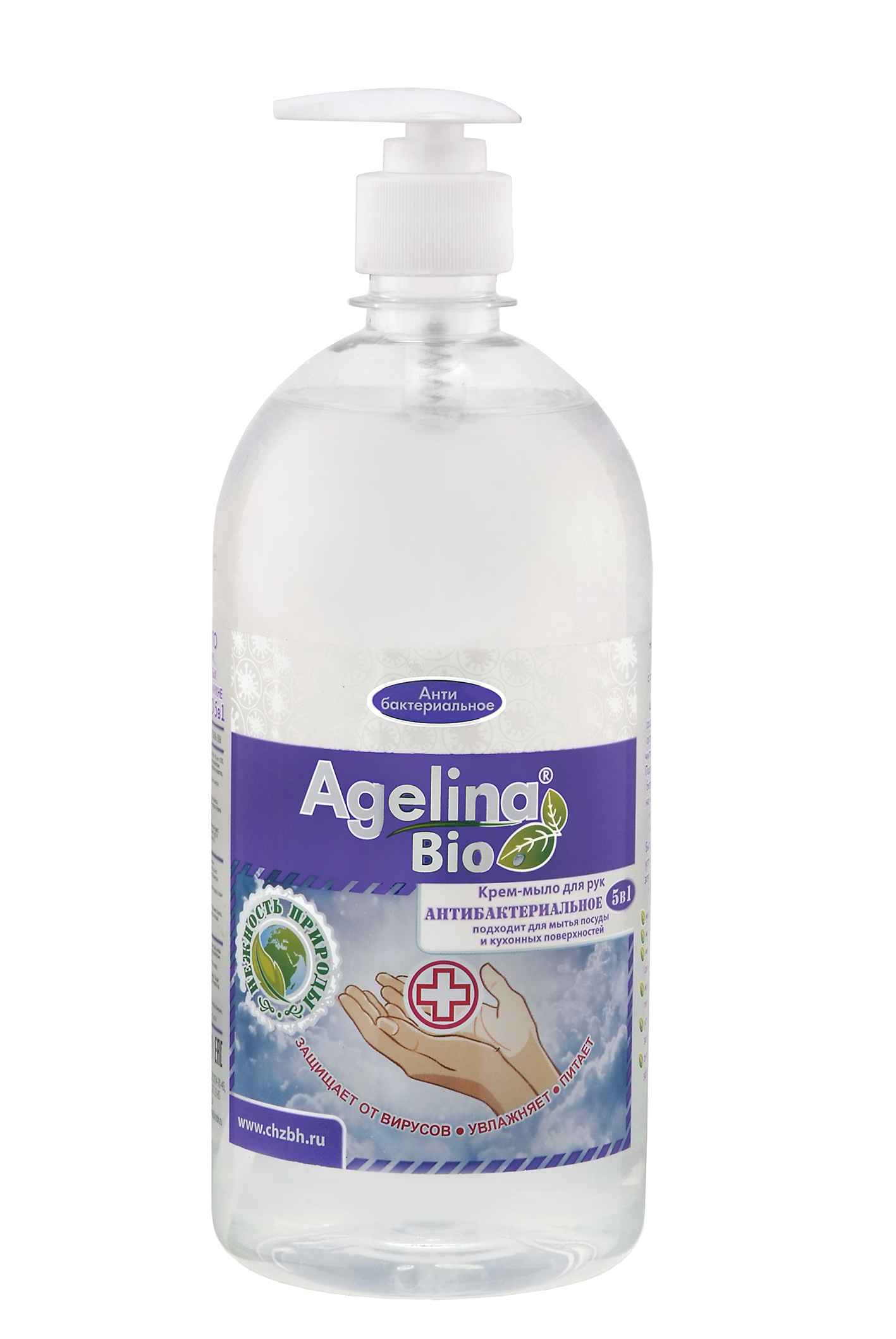 картинка Мыло жидкое, 1 л, антибактер., бутыль с дозатором, "Bio", Агелина, АМ 916 от магазина Альфанит в Кунгуре