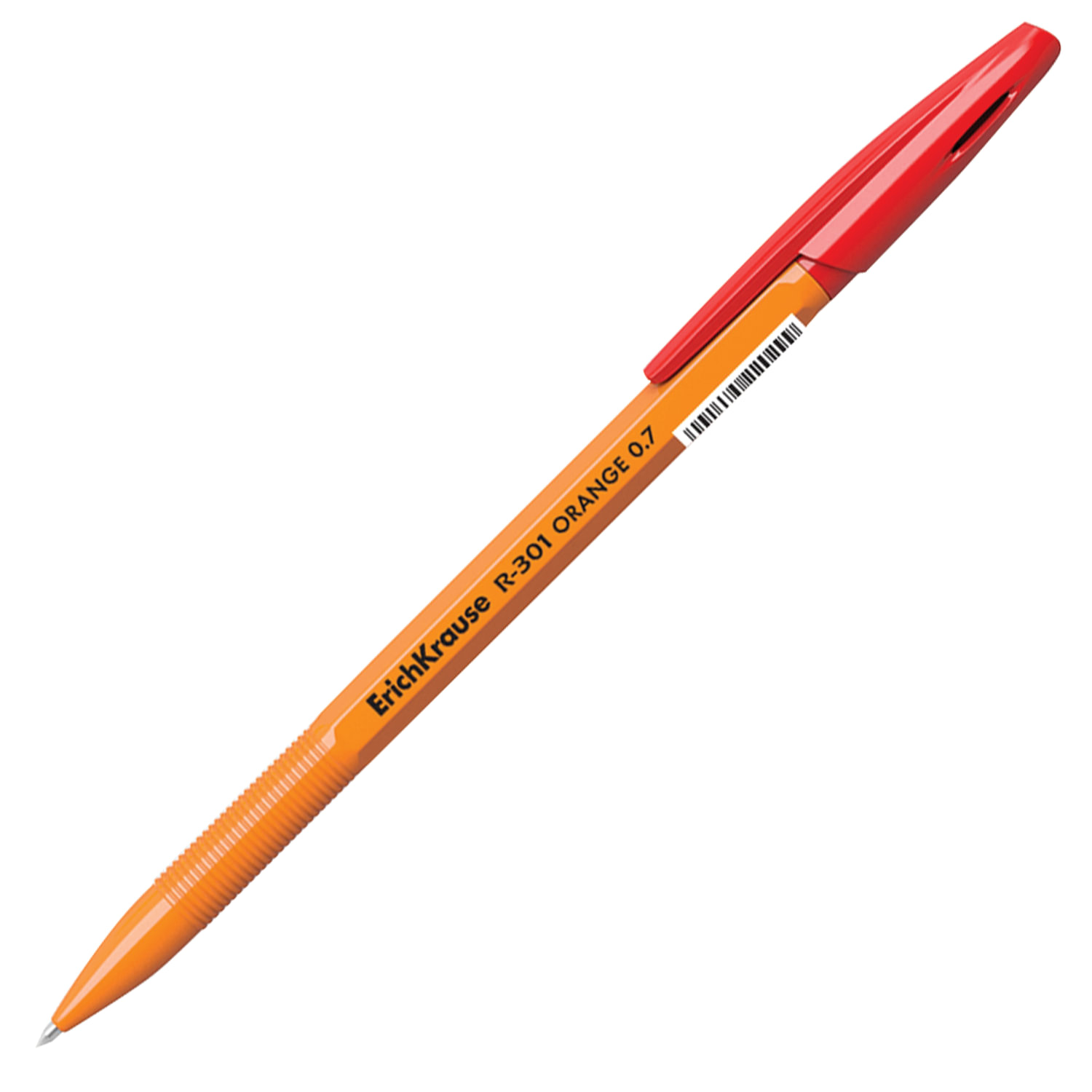 картинка Ручка шариковая, 0,7 мм, красная, корп. оранжевый, "R-301", Erich Krause, 43196 от магазина Альфанит в Кунгуре