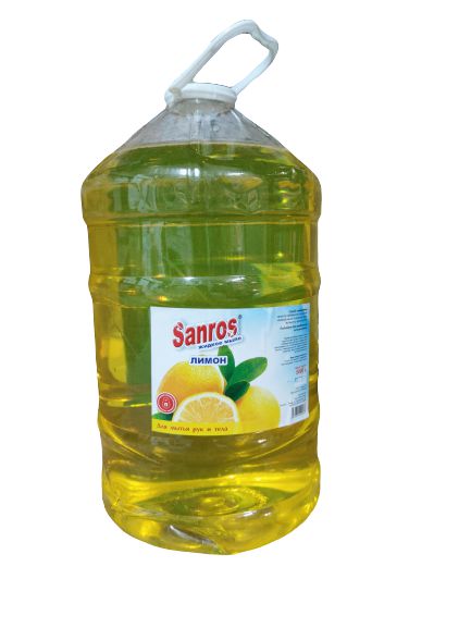 картинка Мыло жидкое, 5 л, ПЭТ, "Лимон", Sanros от магазина Альфанит в Кунгуре