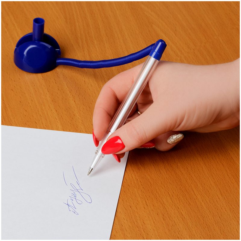 картинка Ручка шариковая настольная, 0,7 мм, синяя, корп. синий, "Reception", OfficeSpace, TBbu_16080 от магазина Альфанит в Кунгуре