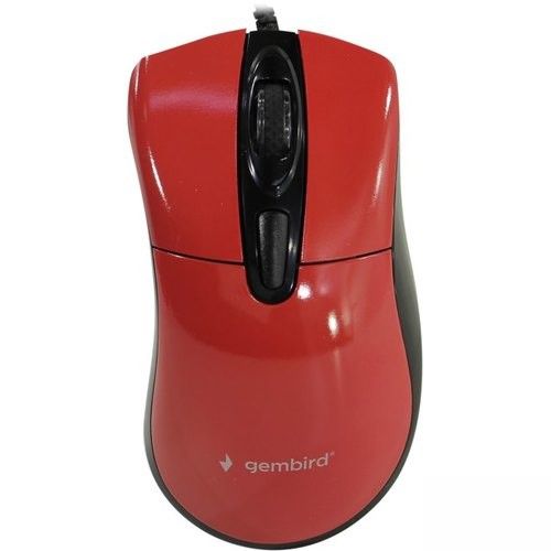 картинка Мышь проводная Gembird MOP-415-R, 800-1600 dpi, USB, красный от магазина Альфанит в Кунгуре