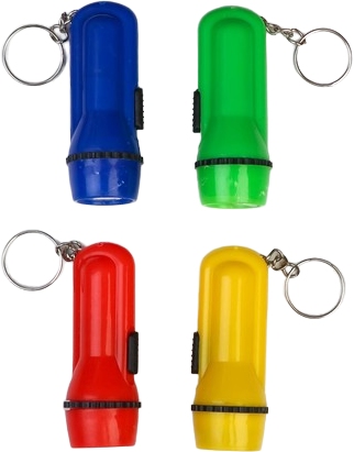 картинка Брелок для ключей, 1,8*3*6,2 см, пластик, ассорти, свет, "Фонарик", 850928 от магазина Альфанит в Кунгуре
