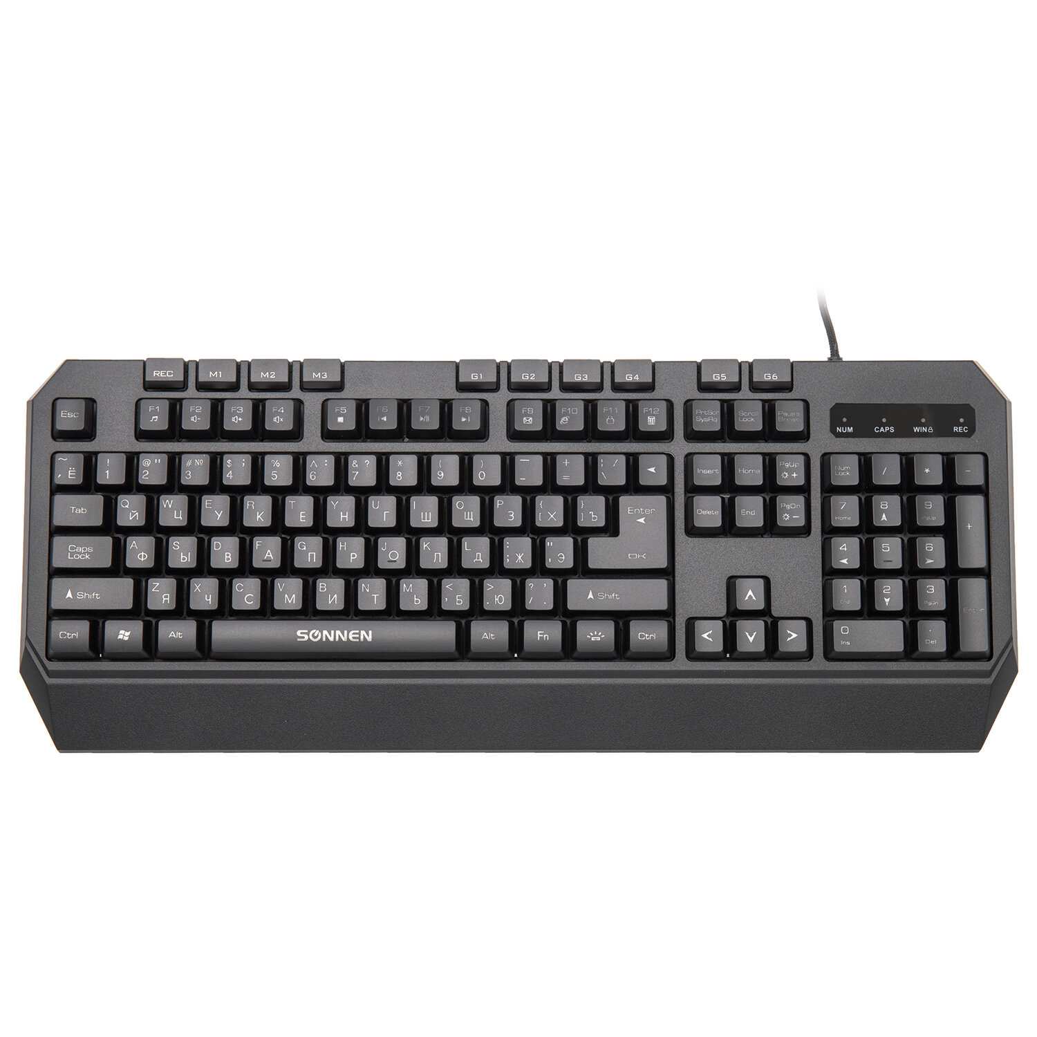 картинка Клавиатура проводная SONNEN KB-7700, USB, черный, 513512 от магазина Альфанит в Кунгуре