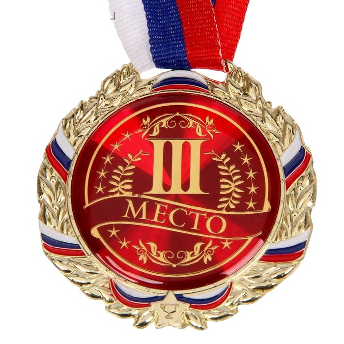 картинка Медаль призовая, 7 см, бронза, "3 место", 529655 от магазина Альфанит в Кунгуре