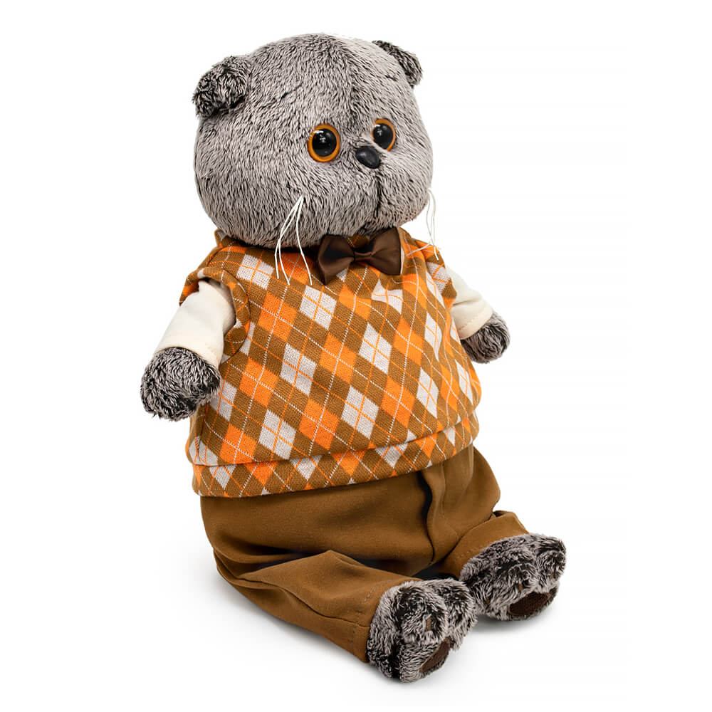 картинка Игрушка мягкая, 22 см, в трикотажном жилете, "Басик", Budi Basa, Ks22-271 от магазина Альфанит в Кунгуре