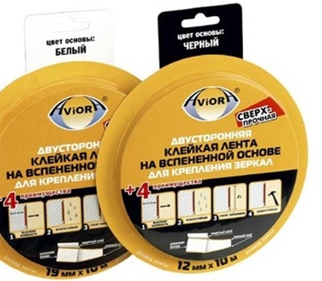 картинка Скотч двусторонний, 19мм*10м, d.m. 50, черный, Aviora, 302-064 от магазина Альфанит в Кунгуре