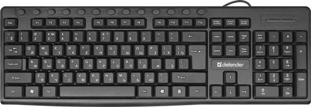 картинка Клавиатура проводная Defender Action HB-719 RU, USB, мультимедиа, черный от магазина Альфанит в Кунгуре