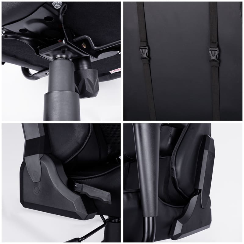 картинка Кресло игровое Helmi "Control HL-G09", ткань/экокожа, черный, 2 подушки, 306180 от магазина Альфанит в Кунгуре