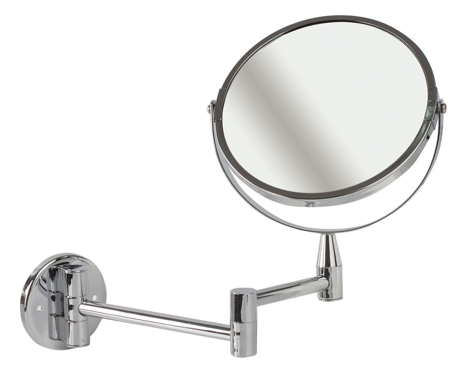 картинка Зеркало настенное, 17 см, двухстороннее, с увеличением, BRABIX, 604952 от магазина Альфанит в Кунгуре