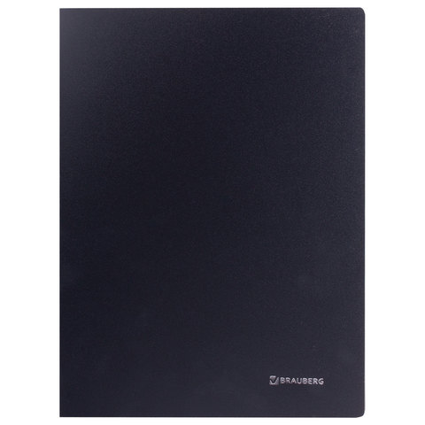 картинка Папка с металлическим скоросшивателем, А4, 0,6 мм, до 100 л, черный, BRAUBERG, 221634 от магазина Альфанит в Кунгуре