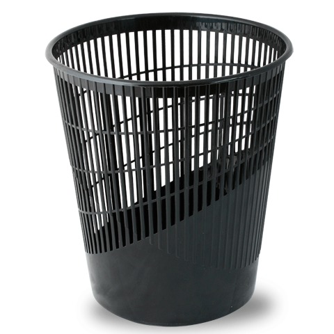 картинка Корзина для мусора 11 л, пластик, черный, сетчатая, BRAUBERG, 230441 от магазина Альфанит в Кунгуре