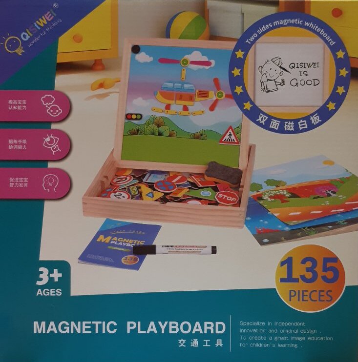 картинка Игра магнитная, ассорти, доска, маркер, стиратель, наклейки, магниты, PPT6004 от магазина Альфанит в Кунгуре