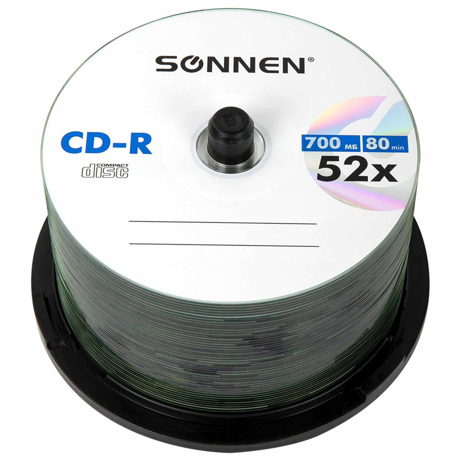 картинка Диски CD-R SONNEN, 50 шт, 52x, сидибокс, 512570 от магазина Альфанит в Кунгуре
