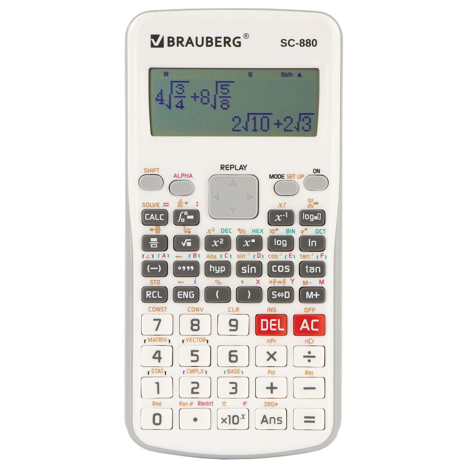 картинка Калькулятор инженерный, 12 разрядов, 417 финкций, "SC-880-N", BRAUBERG, 250526 от магазина Альфанит в Кунгуре