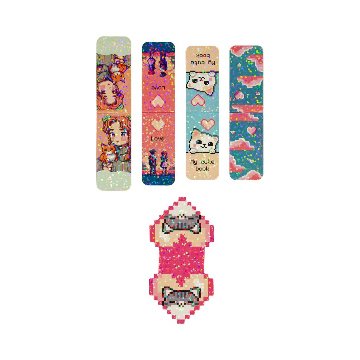картинка Набор закладок магнитных, 5 шт, "Pixel", MESHU, MS_58305 от магазина Альфанит в Кунгуре