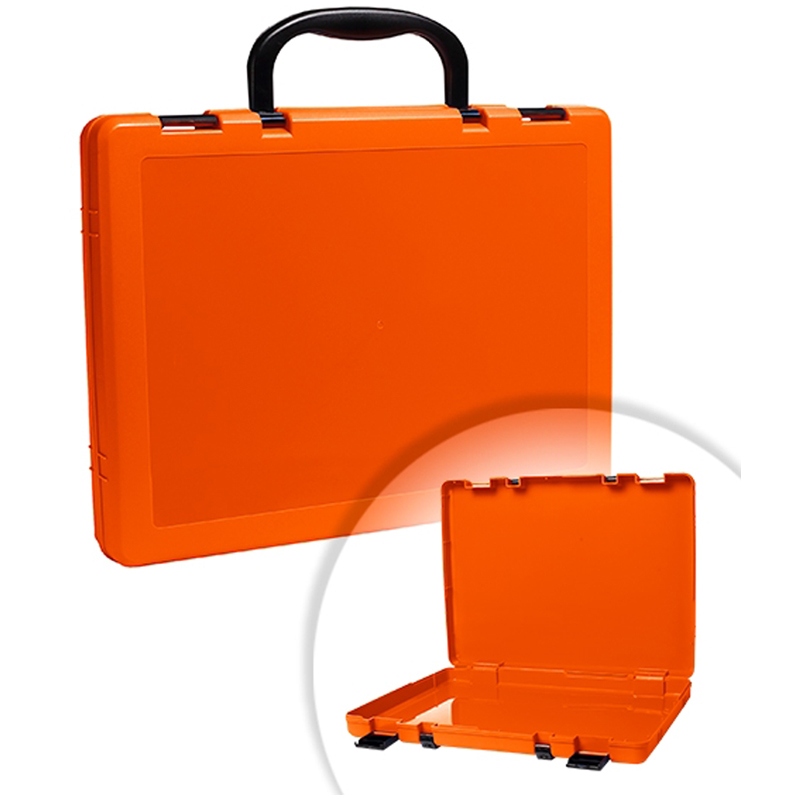 картинка Портфель-кейс, А4, 1 отдел, пластик, оранжевый, СТАММ, КС14 от магазина Альфанит в Кунгуре