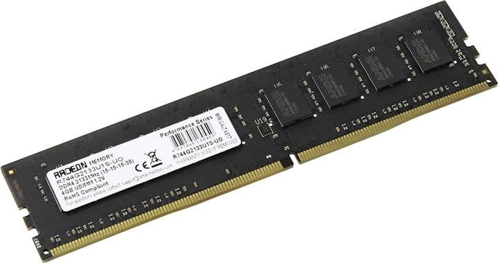 картинка Модуль памяти DIMM 4 GB, AMD Radeon Performance Series, DDR4, 2666 МГц, R744G2606U1S-U от магазина Альфанит в Кунгуре