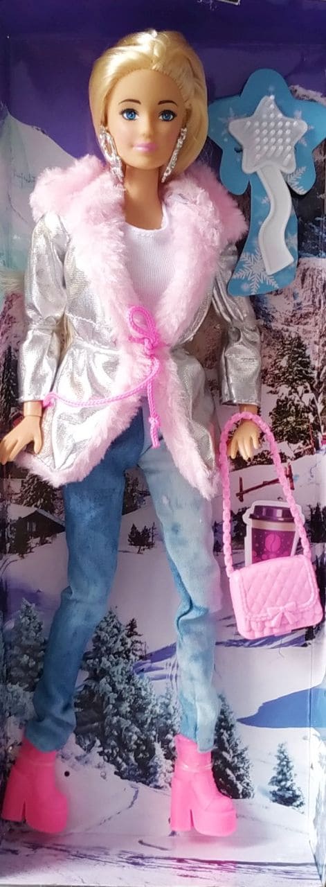 картинка Кукла, 29 см, с аксессуарами, в коробке, руки и ноги сгибаются, в шубе, "София", 66001-W6-S-BB от магазина Альфанит в Кунгуре