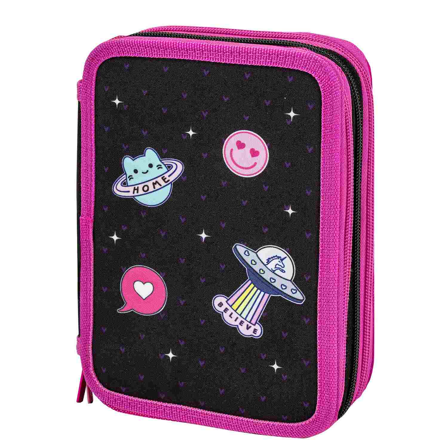 картинка Пенал 3 отделения, 21*14 см, полиэстер, "Space sweets", BRAUBERG, 272332 от магазина Альфанит в Кунгуре