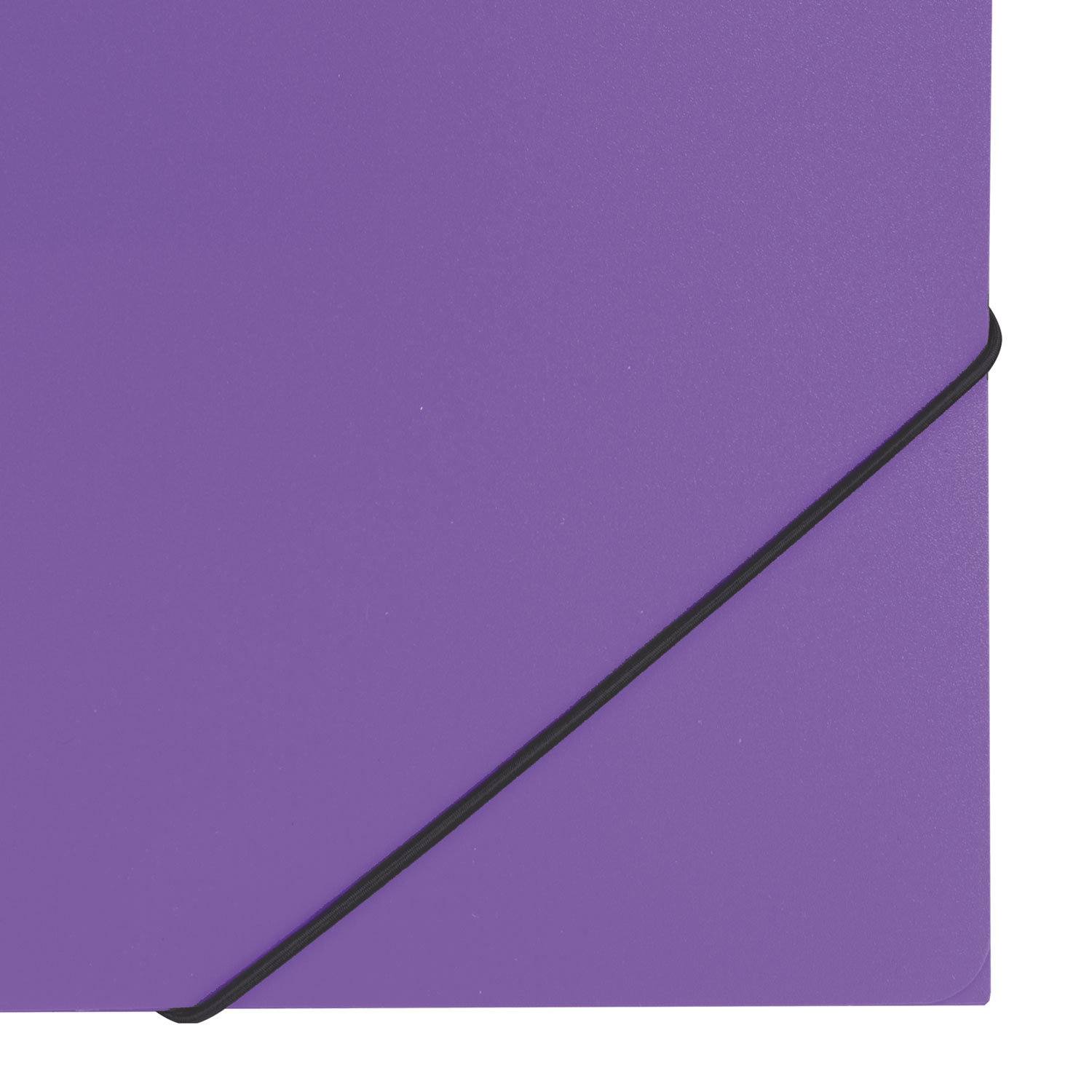 картинка Папка на резинке, А4, 500 мкм, до 300 л, пластик, фиолетовый, "Office", BRAUBERG, 228081 от магазина Альфанит в Кунгуре