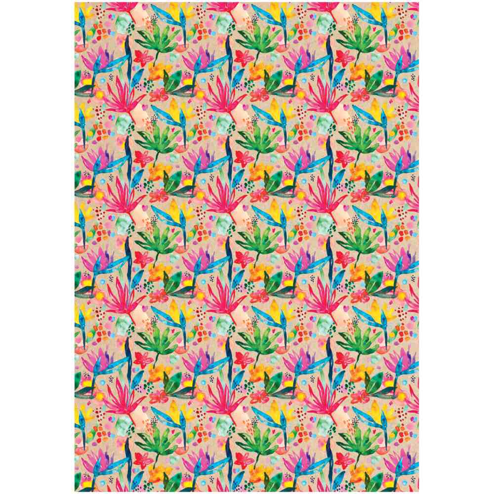 картинка Бумага упаковочная крафтовая, 70*100 см, 70 г/м2, ассорти, "Акварельные штрихи", MESHU, MS_53478 от магазина Альфанит в Кунгуре