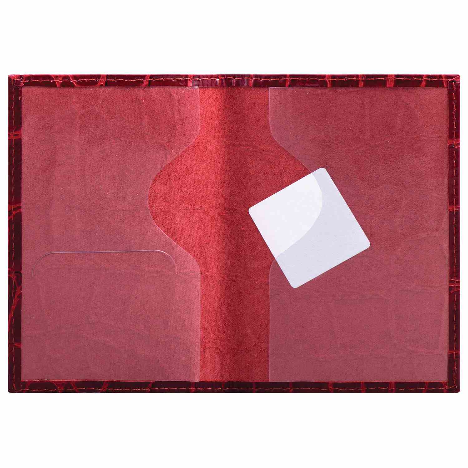 картинка Обложка для паспорта, кожа натуральная, красный, "PASSPORT. Croc", BRAUBERG, 237180 от магазина Альфанит в Кунгуре