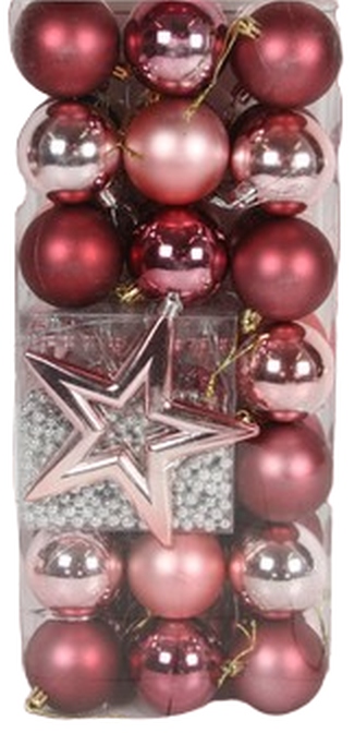 картинка Набор подвесок новогодних, 42 шт, пластик, конфеты, бусы, звезда, 572-00320 от магазина Альфанит в Кунгуре