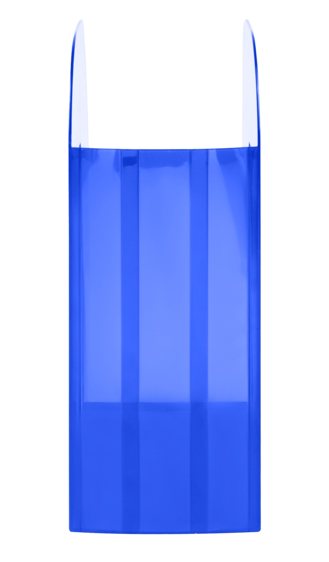 картинка Лоток для бумаг вертикальный 1 отдел, 90 мм, пластик, синий тонированный, "Фаворит", СТАММ, ЛТВ-30556 от магазина Альфанит в Кунгуре