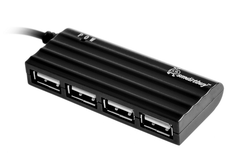 картинка Разветвитель SmartBuy SBHA-6810-K, USB, 4 порта, черный от магазина Альфанит в Кунгуре