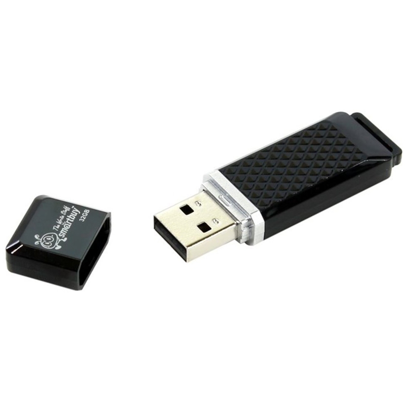 картинка Флеш-диск SmartBuy 32 GB, Quartz, черный, SB32GBQZ-K от магазина Альфанит в Кунгуре