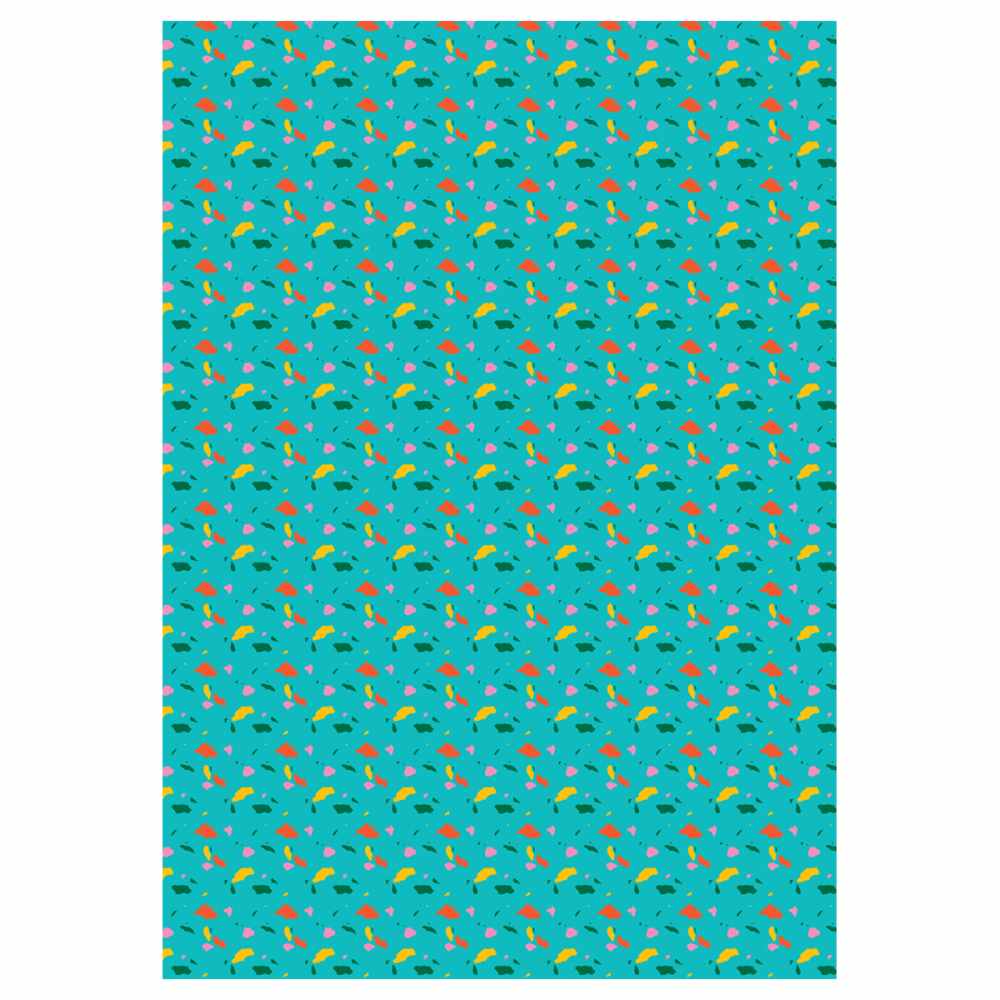 картинка Бумага упаковочная, 70*100 см, 80 г/м2, ассорти, 5 дизайнов, "Terrazzo", MESHU, MS_62829 от магазина Альфанит в Кунгуре