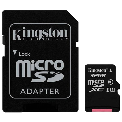 картинка Карта памяти micro-SDHC Kingston 32 GB Class 10, с адаптером, Canvas Select от магазина Альфанит в Кунгуре